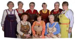 Gruppenfoto der Bayeux-Stickerinnen aus Nord-Dänemark
