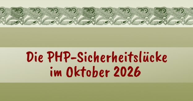 Hier steht, von einem Ornamentmuster begleitet, der Titel des Beitrages in rot auf grün.