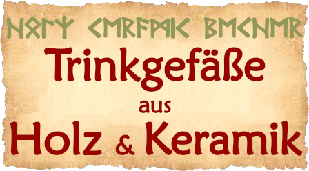 Hier weist ein Text auf das Angebot dieser Kategorie hin: Trinkgefaesse aus Holz und Keramik