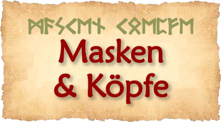 Amulette mit Gesichtern, Masken oder Köpfen findest Du hier.