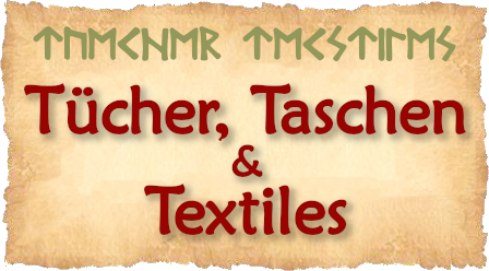 Hier gibt es Tuecher, Taschen und Textiles.