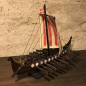 Preview: Wikingerschiff Modell aus Holz