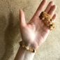 Preview: Armband Bernstein Rohperlen, bunt, auf Gummiband