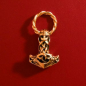 Preview: Thorshammer Amulett "Hjalmr" mit Ringöse, Bronze