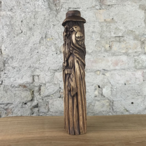 Odin, 24cm Götterfigur handgeschnitzt aus Lindenholz, Unikat