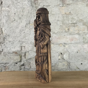 Loki, 26cm Götterfigur aus Lindenholz handgeschnitzt, Unikat