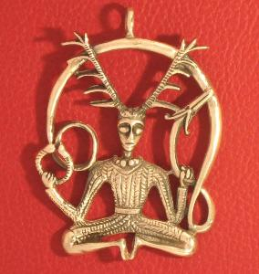 Cernunnos Amulett groß, Silber