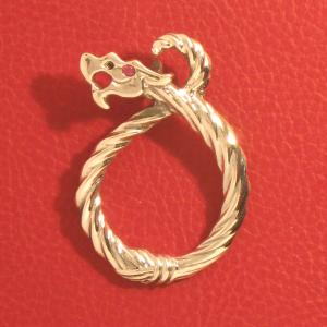 Amulett Drache mit Auge, Silber
