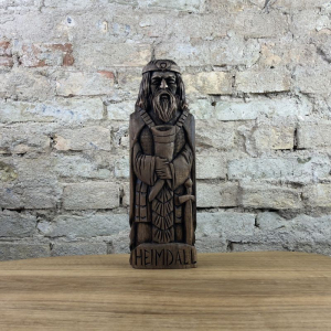 Heimdall Götterfigur 26 cm handgeschnitzt aus Lindenholz, Unikat