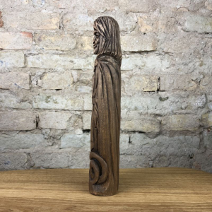 Loki Götterfigur 26 cm aus Lindenholz handgeschnitzt, Unikat