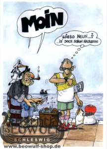 Comic Postkarte "Moin"