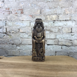 Njörd Götterfigur 26 cm handgeschnitzt aus Lindenholz, Unikat