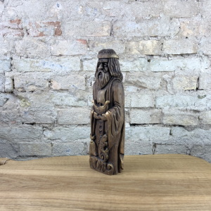 Njörd Götterfigur 26 cm handgeschnitzt aus Lindenholz, Unikat