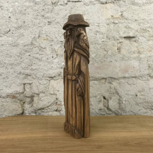 Odin Götterfigur 26 cm handgeschnitzt aus Lindenholz, Unikat