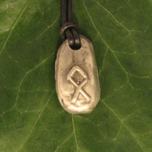 Othala Runenamulett aus Zinn
