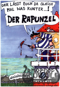 Comic Postkarte "Rapunzel"