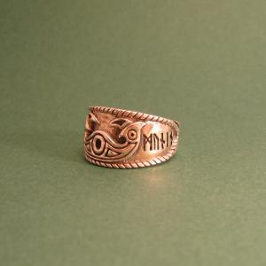 Ring mit Odinsymbolik silber, klein