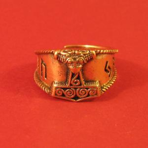 Ring mit Thorshammer bronze, groß