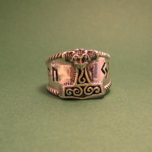 Ring mit Thorshammer silber, groß