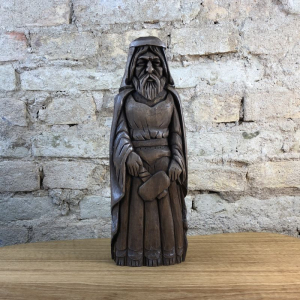 Thor im Brautkleid, Götterfigur, 25 cm handgeschnitzt aus Lindenholz, Unikat