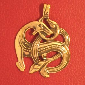 Drachenamulett Bronze