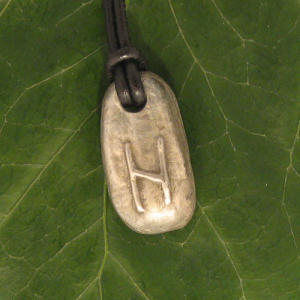 Hagalaz Runenamulett aus Zinn