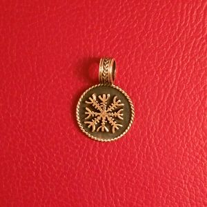 Ægishjálmr / Schutzzeichen Amulett, Bronze