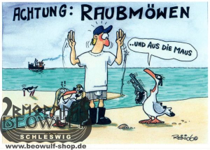 Postkarte "Raubmöwen"