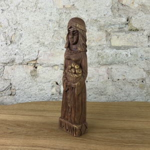 Idun, 24cm Götterfigur handgeschnitzt aus Lindenholz, Unikat