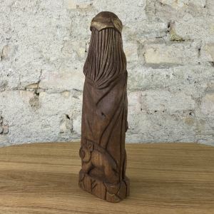 Freyja, 24cm Götterfigur handgeschnitzt aus Lindenholz, Unikat