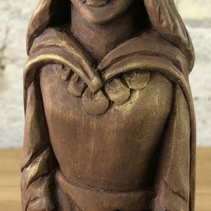 Freyja, 24cm Götterfigur handgeschnitzt aus Lindenholz, Unikat