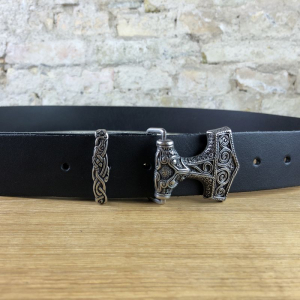 Ledergürtel mit Thorshammer Schnalle