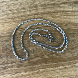 Kordelkette 3,5 mm, Edelstahl, 75 cm