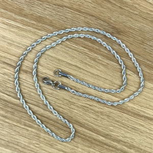 Kordelkette 3,5 mm, Edelstahl, 55 cm