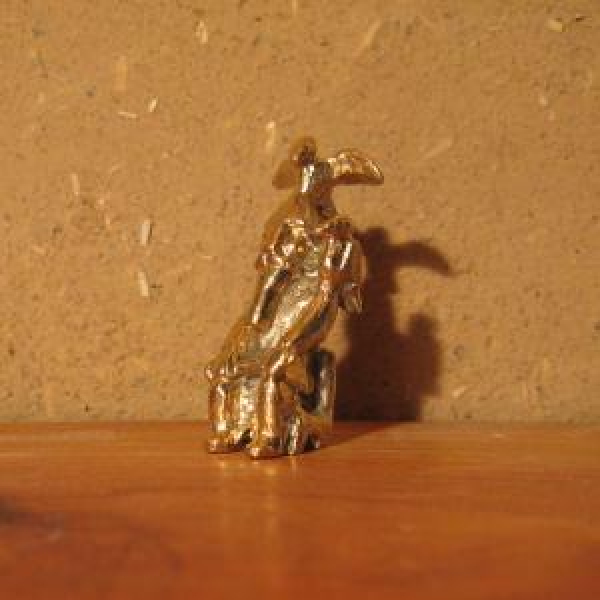 Odin Figur aus massiver Bronze, klein