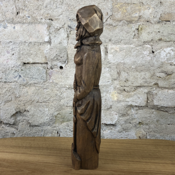 Frigg Götterfigur 26 cm handgeschnitzt aus Lindenholz, Unikat