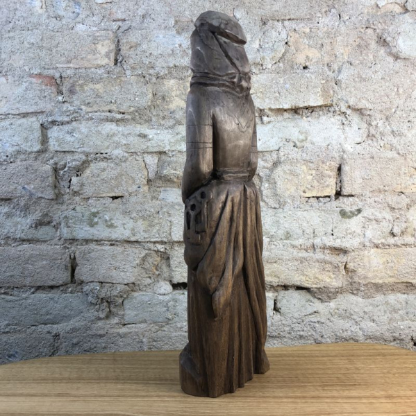 Frigg Götterfigur 32 cm handgeschnitzt aus Lindenholz, Unikat