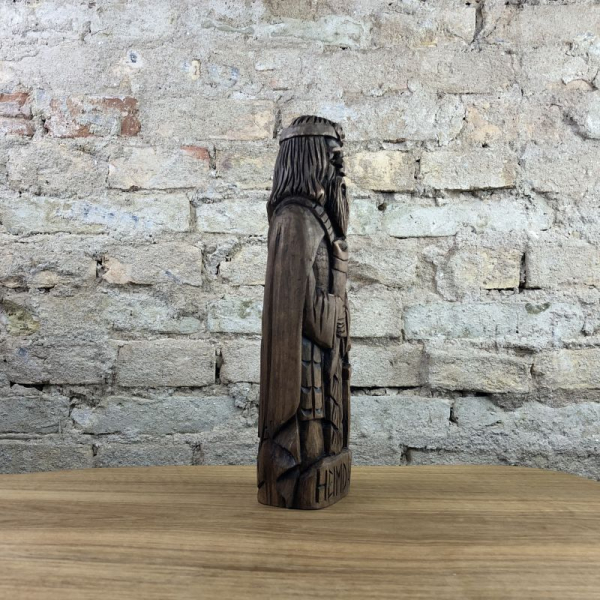 Heimdall Götterfigur 26 cm handgeschnitzt aus Lindenholz, Unikat