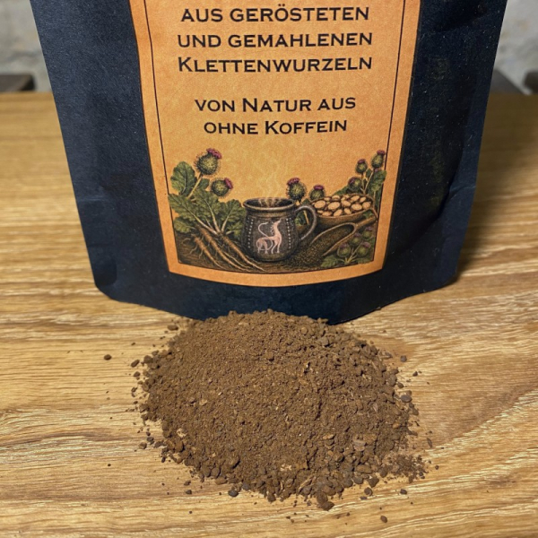 Klettenkaffee - koffeinfreier Kaffee aus gerösteten Klettenwurzeln