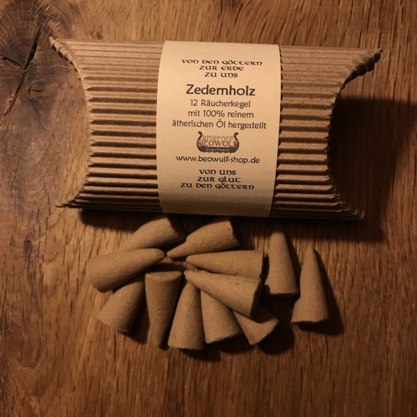 Zedernholz-Räucherkegel, 12 Stück