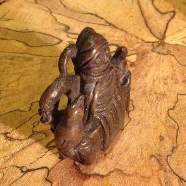 Odin / Völva aus Lejre, Bronzefigur