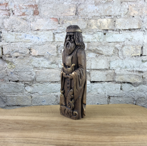 Njörd Götterfigur 26 cm handgeschnitzt aus Lindenholz, Unikat