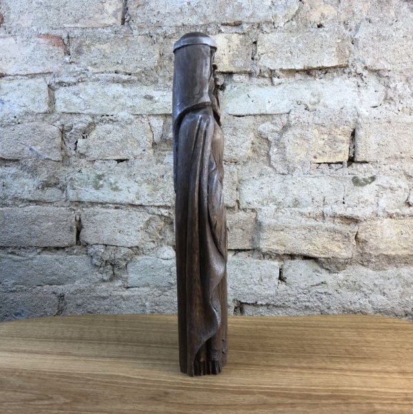 Thor im Brautkleid, Götterfigur, 25 cm handgeschnitzt aus Lindenholz, Unikat