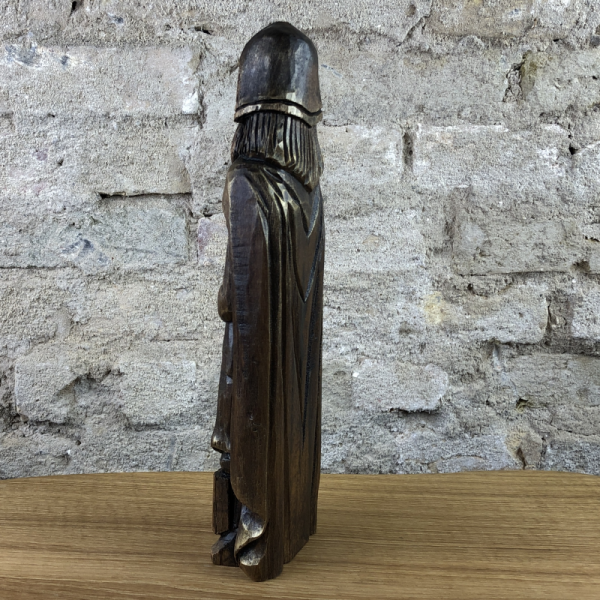 Thor Götterfigur, 26 cm handgeschnitzt aus Lindenholz, Unikat
