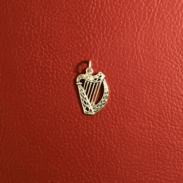 Keltische Harfe klein, Silber