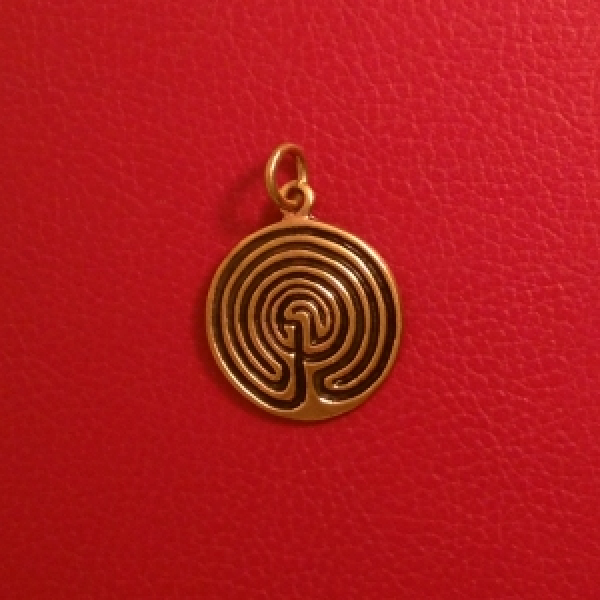 Labyrinth-Amulett, bronze