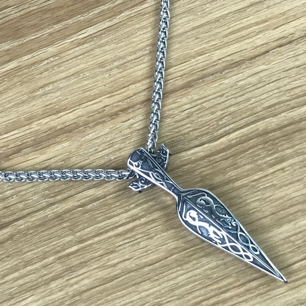 Amulett Lanzenspitze "Gungnir", Edelstahl
