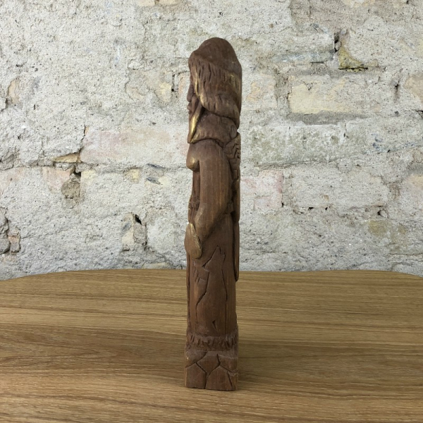Skadi, 23cm Götterfigur handgeschnitzt aus Lindenholz, Unikat