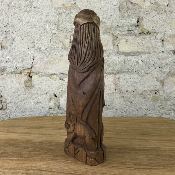 Freyja, 24cm Götterfigur handgeschnitzt aus Lindenholz, Unikat