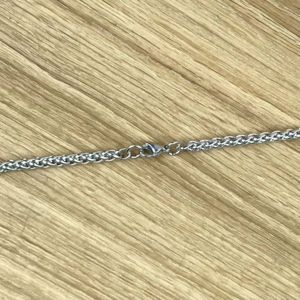 Zopfkette 4 mm, Edelstahl, 60 cm